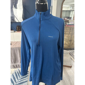 Patagonia Blue Quarter-Zip Pullover Mens
